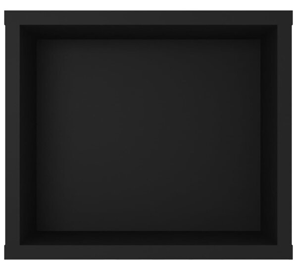 Fekete szerelt fa függő TV-szekrény 100 x 30 x 26,5 cm