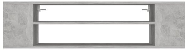 Betonszürke szerelt fa függő TV-szekrény 100 x 30 x 26,5 cm