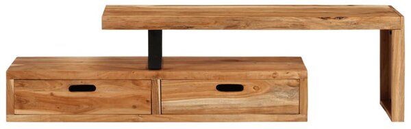 Tömör akácfa TV-állvány (118-200) x 30 x 40 cm