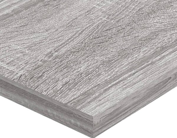 4 db szürke sonoma színű szerelt fa fali polc 80 x 20 x 1,5 cm