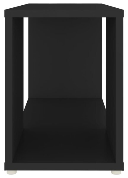 Fekete szerelt fa TV-szekrény 60 x 24 x 32 cm