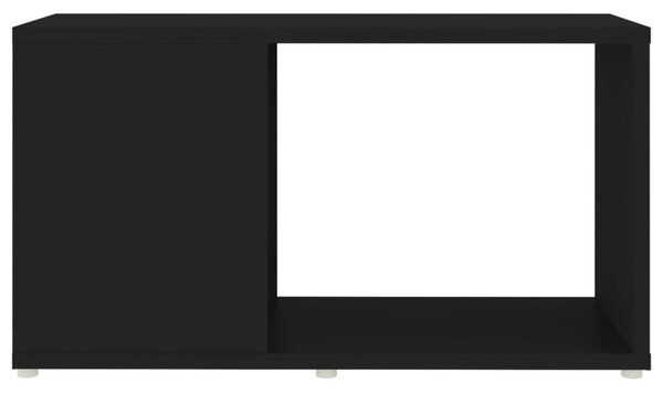 Fekete szerelt fa TV-szekrény 60 x 24 x 32 cm
