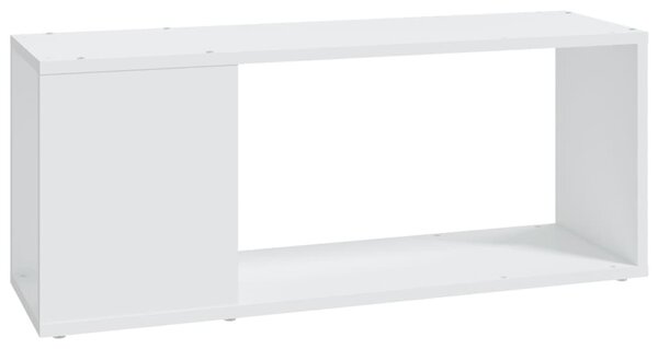 Fehér szerelt fa TV-szekrény 80 x 24 x 32 cm