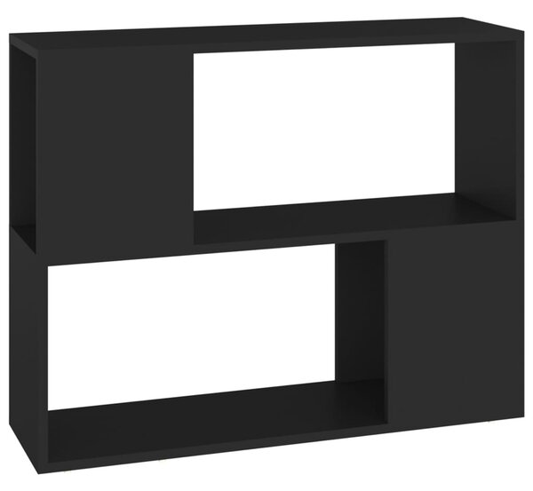 Fekete szerelt fa TV-szekrény 80 x 24 x 63 cm