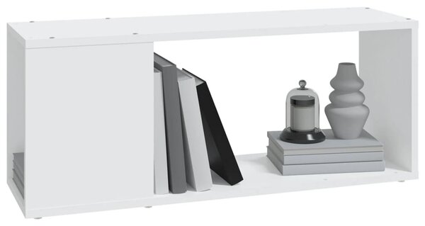 Fehér szerelt fa TV-szekrény 80 x 24 x 32 cm