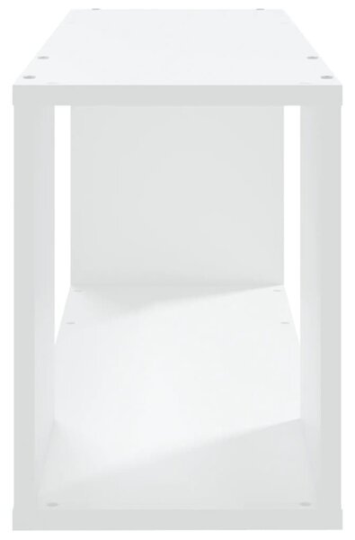 Fehér szerelt fa TV-szekrény 80 x 24 x 32 cm