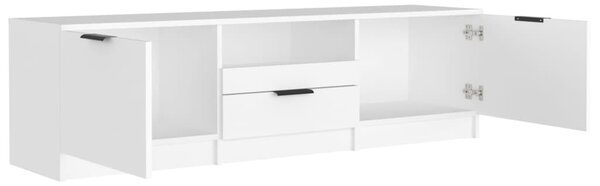 Fehér, préselt fából készült TV-szekrény 140 x 35 x 40 cm