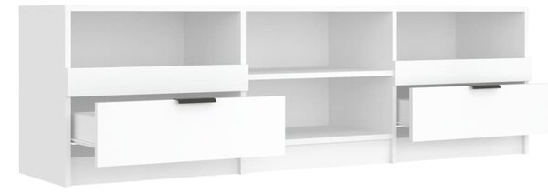 Fehér szerelt fa TV-szekrény 150 x 33,5 x 45 cm