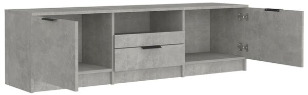 Betonszürke szerelt fa TV-szekrény 140x35x40 cm