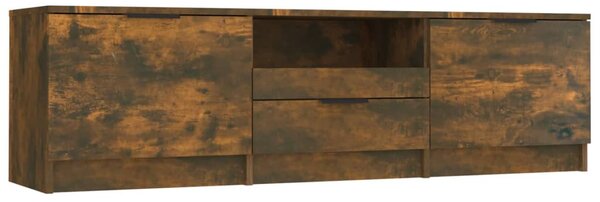 Füstös tölgy színű szerelt fa TV-szekrény 140 x 35 x 40 cm