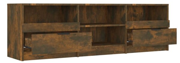 Füstös tölgy színű szerelt fa TV-szekrény 150 x 33,5 x 45 cm