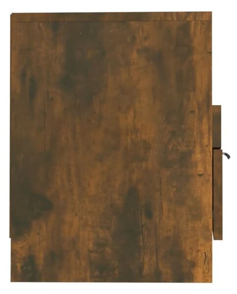 Füstös tölgy színű szerelt fa TV-szekrény 150 x 33,5 x 45 cm