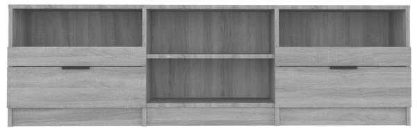 Szürke sonoma színű szerelt fa TV-szekrény 150 x 33,5 x 45 cm