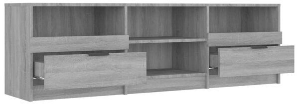 Szürke sonoma színű szerelt fa TV-szekrény 150 x 33,5 x 45 cm