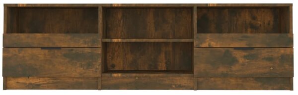 Füstös tölgy színű szerelt fa TV-szekrény 150 x 33,5 x 45 cm