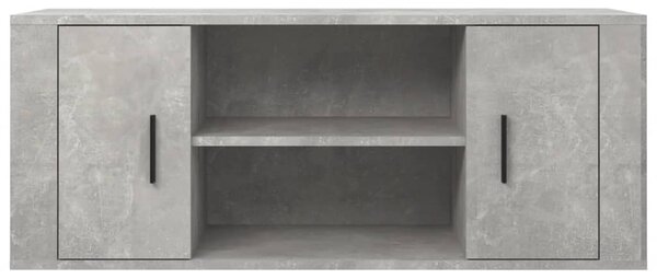 Betonszürke szerelt fa TV-szekrény 100x35x40 cm