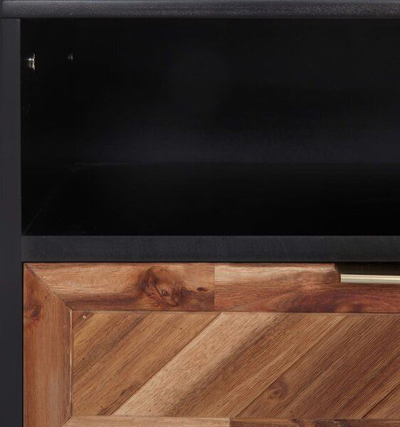 Tömör akácfa és MDF TV-szekrény 100 x 35 x 45 cm