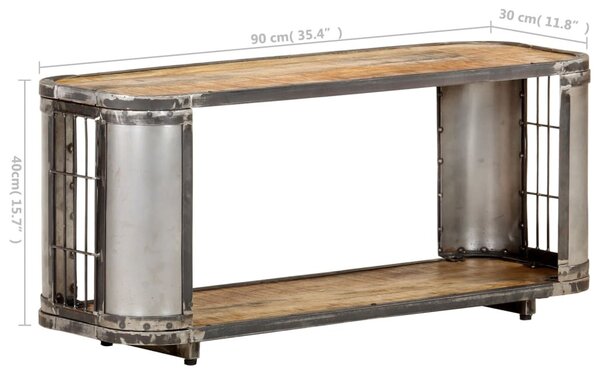 Tömör mangófa TV-szekrény 90 x 30 x 40 cm