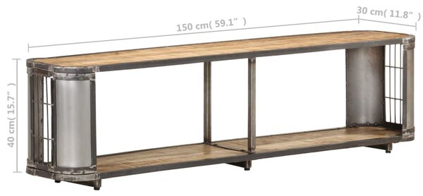 Tömör mangófa TV-szekrény 150 x 30 x 40 cm