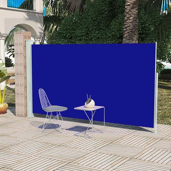 VidaXL kék behúzható oldalsó terasznapellenző 160 x 300 cm