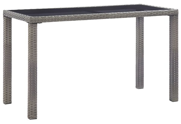 VidaXL antracitszürke polyrattan kerti asztal 123 x 60 x 74 cm