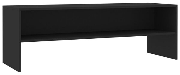 Fekete szerelt fa TV-szekrény 120 x 40 x 40 cm