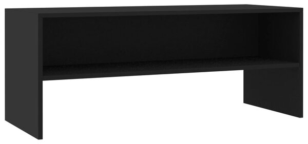Fekete szerelt fa TV-szekrény 100 x 40 x 40 cm