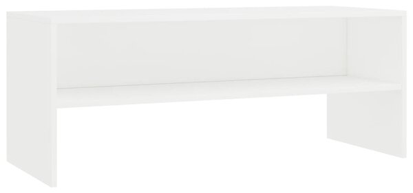 Fehér szerelt fa TV-szekrény 100 x 40 x 40 cm