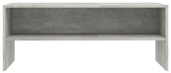 Betonszürke szerelt fa TV-szekrény 100 x 40 x 40 cm