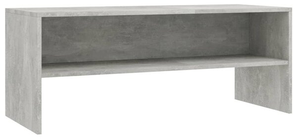 Betonszürke szerelt fa TV-szekrény 100 x 40 x 40 cm