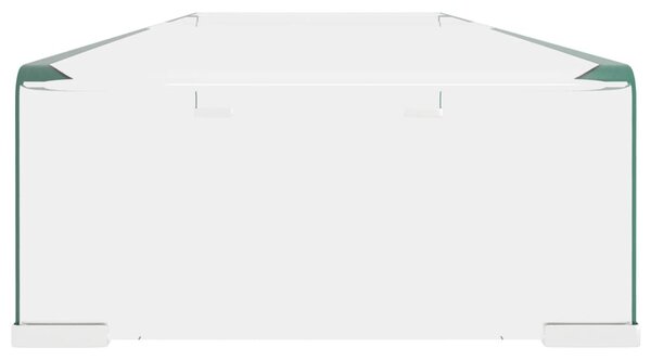Átlátszó üveg TV/monitor állvány 100x30x13 cm