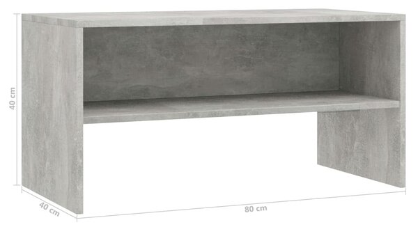 Szürke szerelt fa TV-szekrény 80 x 40 x 40 cm