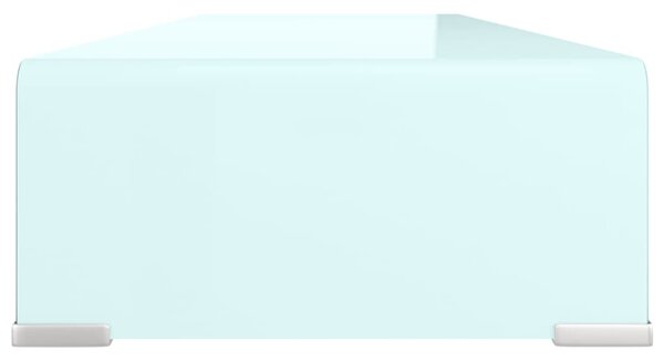 Zöld üveg TV állvány/monitor magasító 90 x 30 x 13 cm