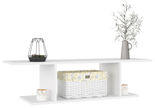 Fehér falra szerelhető TV-szekrény 103 x 30 x 26,5 cm