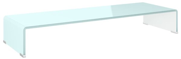 Zöld üveg TV állvány/monitor magasító 90 x 30 x 13 cm