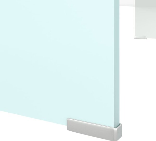 Zöld üveg TV állvány/monitor magasító 90 x 30 x 13 cm