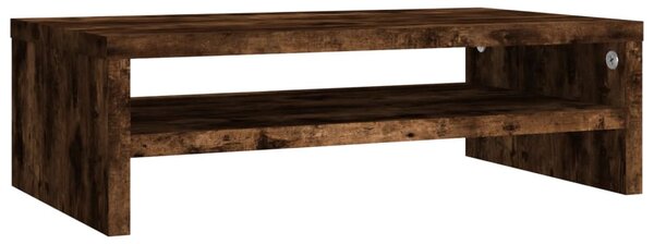 Füstös tölgy színű szerelt fa monitorállvány 42 x 24 x 13 cm