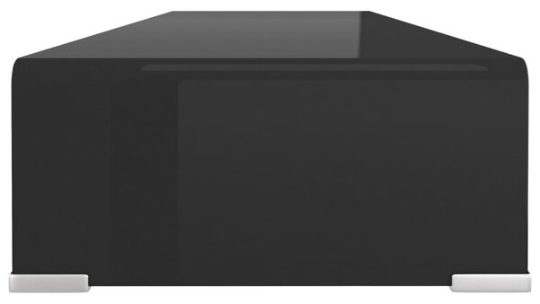 Fekete üveg TV/monitor állvány 100x30x13 cm