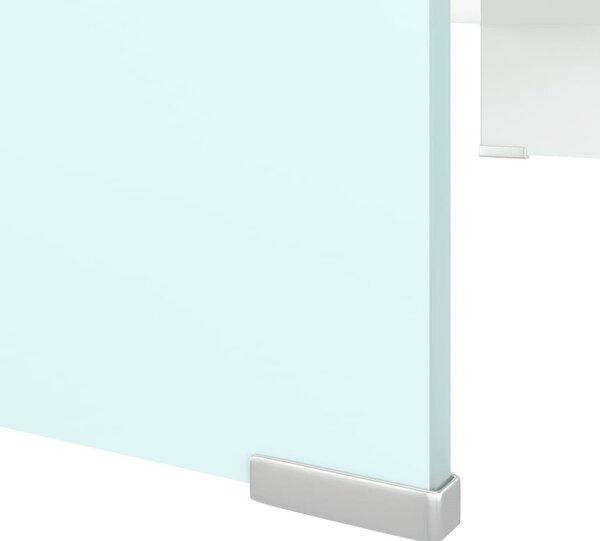 Zöld üveg TV állvány/monitor magasító 80 x 30 x 13 cm
