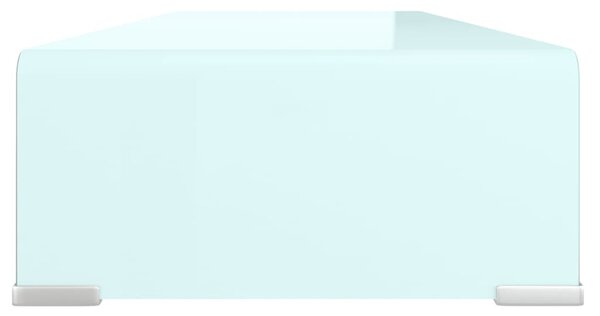 Zöld üveg TV állvány/monitor magasító 80 x 30 x 13 cm