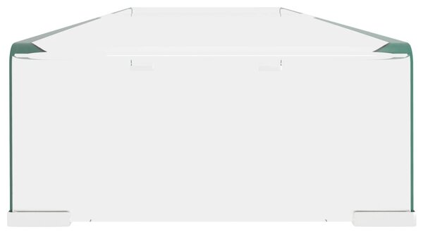 Átlátszó üveg TV/monitor állvány 110x30x13 cm
