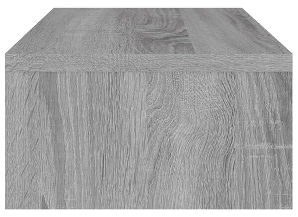 Szürke sonoma színű szerelt fa monitorállvány 42x24x13 cm