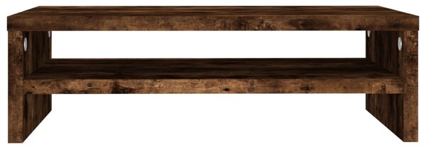 Füstös tölgy színű szerelt fa monitorállvány 42 x 24 x 13 cm