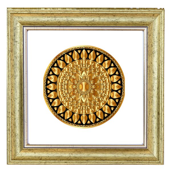 Madrid mandala képkeret arany