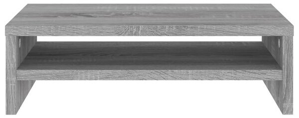 Szürke sonoma színű szerelt fa monitorállvány 42x24x13 cm