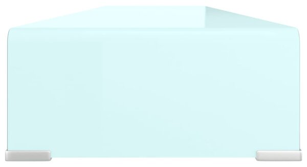 Zöld üveg TV állvány/monitor magasító 120 x 30 x 13 cm
