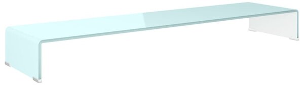 Zöld üveg TV állvány/monitor magasító 120 x 30 x 13 cm