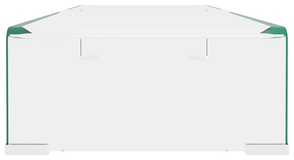 Átlátszó üveg TV/monitor állvány 80x30x13 cm