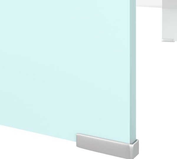 Zöld üveg TV állvány/monitor magasító 100 x 30 x 13 cm