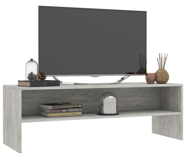 Betonszürke szerelt fa TV-szekrény 120 x 40 x 40 cm